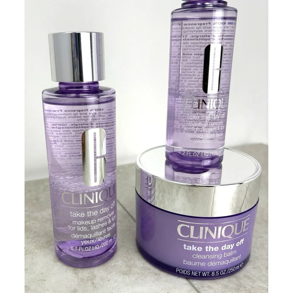 Clinique Take The Day Off Bundle / Balm 8.5 Jumbo / Makeup Remover 6.7 & 4.2 oz - Picture 4 of 7